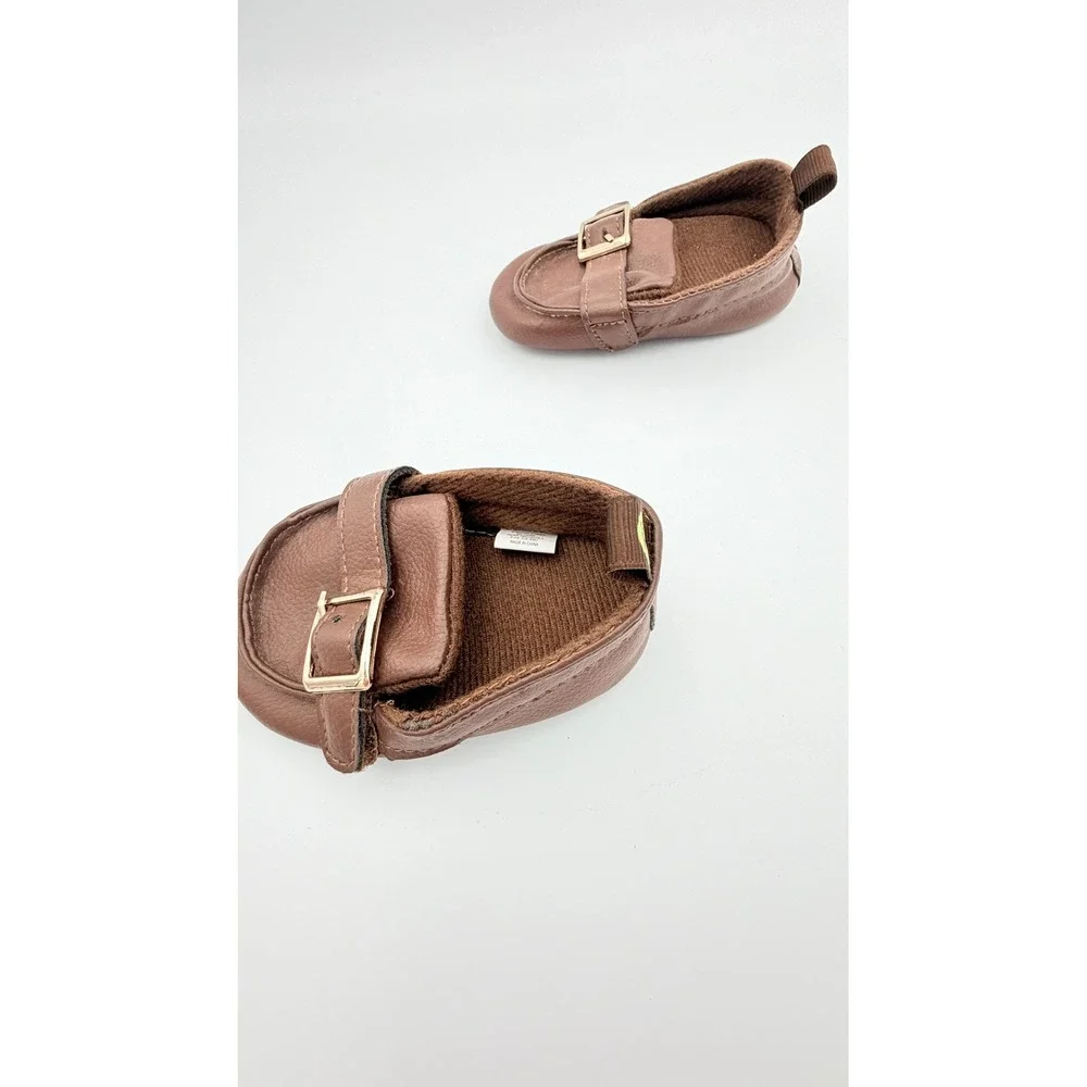 Stride‎ Rite Gray Sneakers and First Steps Brown Loafers Infant Boy Shoes BUNDLE